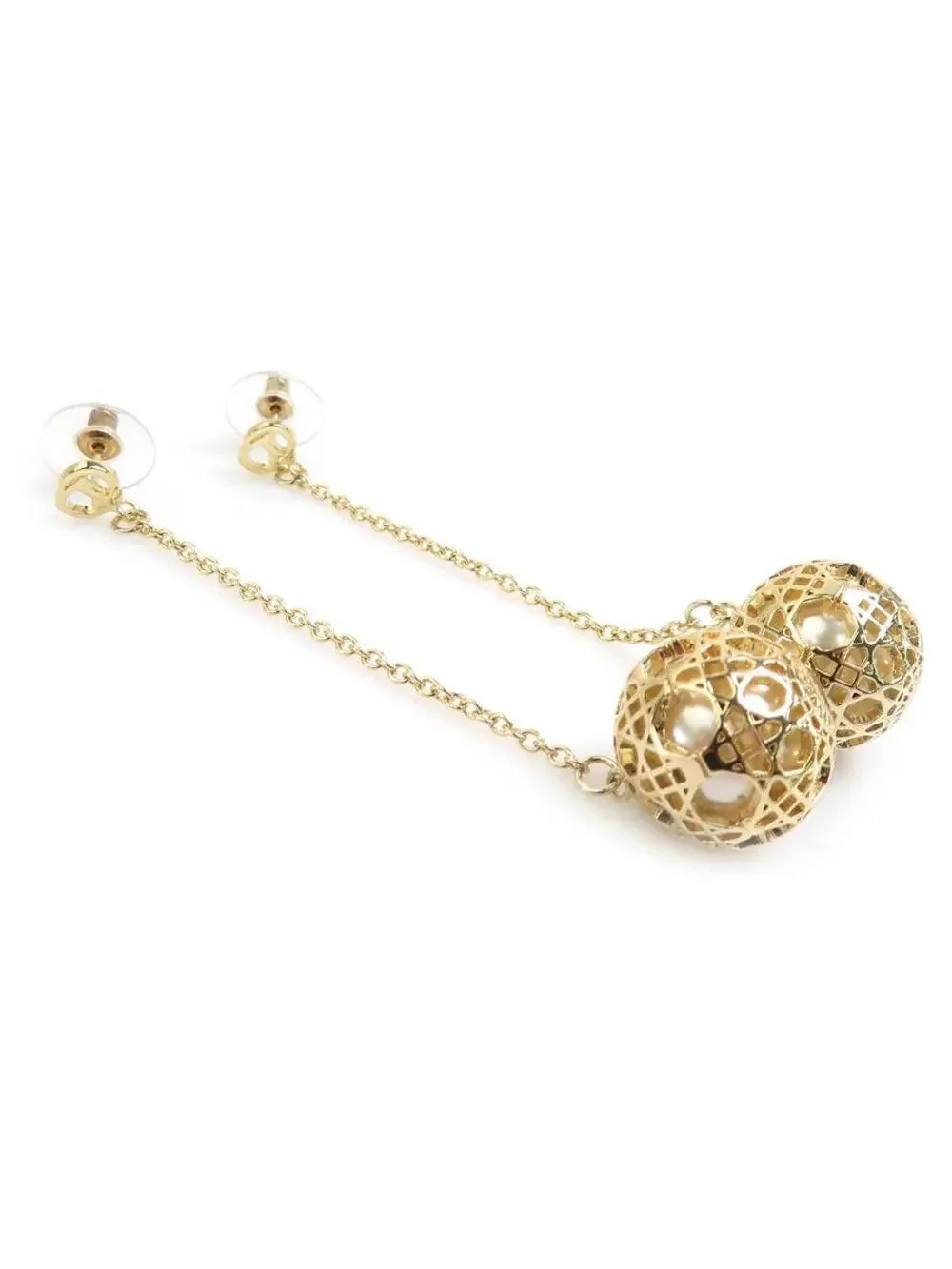 Auth Christian Dior Pierce Eaarings #294115C23B